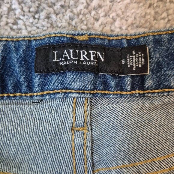 Lauren Ralph Lauren High Rise Straight Ankle Jeans Size 16 - Picture 4 of 8
